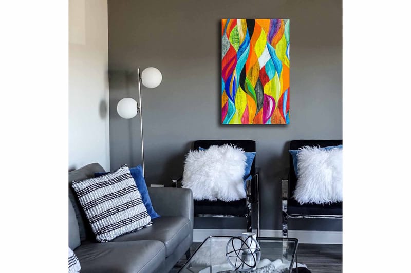 Koristeellinen Canvastaulu 45x70 cm - Monivärinen - Sisustustuotteet - Taulu & taide - Canvas-taulu