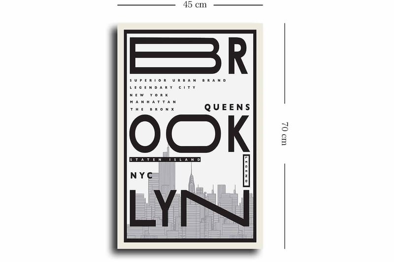 Koristeellinen Canvastaulu 45x70 cm - Monivärinen - Sisustustuotteet - Taulu & taide - Canvas-taulu