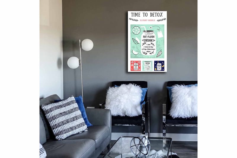 Koristeellinen Canvastaulu 45x70 cm, Monivärinen