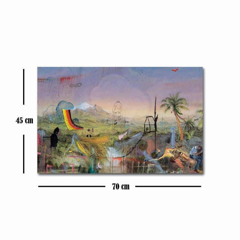 Koristeellinen Canvastaulu 45x70 cm - Monivärinen - Sisustustuotteet - Taulu & taide - Canvas-taulu
