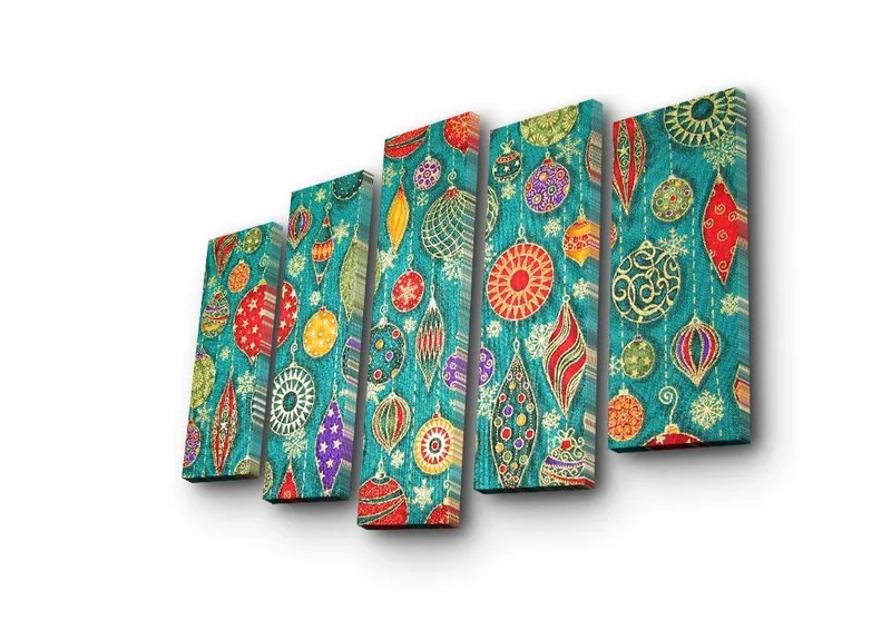 Koristeellinen Canvastaulu 5-os 19x70 cm, Monivärinen