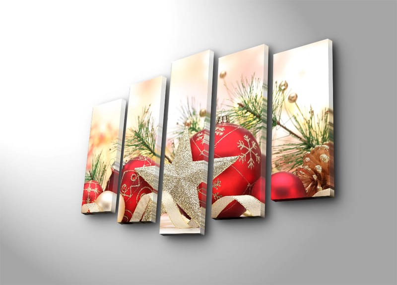 Koristeellinen Canvastaulu 5-os 19x70 cm - Monivärinen - Sisustustuotteet - Taulu & taide - Canvas-taulu