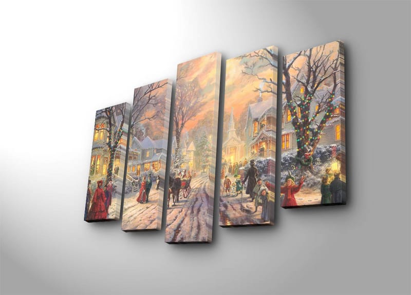 Koristeellinen Canvastaulu 5-os 19x70 cm - Monivärinen - Sisustustuotteet - Taulu & taide - Canvas-taulu