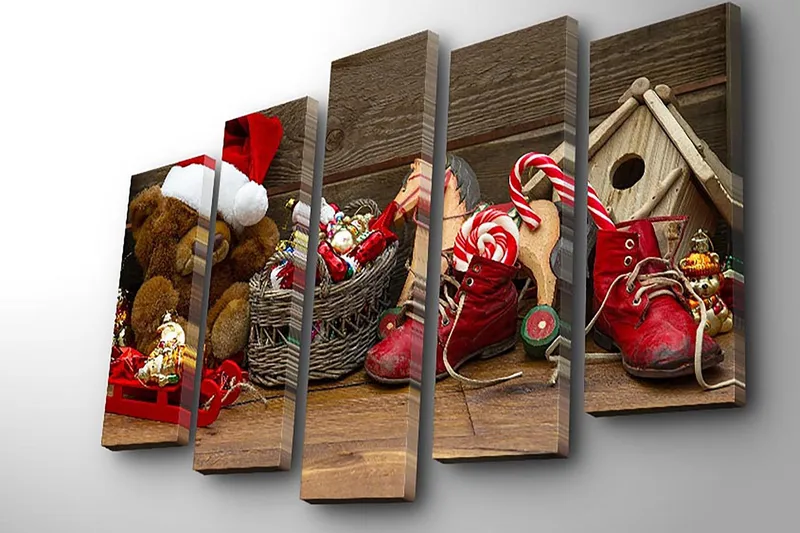 Koristeellinen Canvastaulu 5-os 19x70 cm - Monivärinen - Sisustustuotteet - Taulu & taide - Canvas-taulu