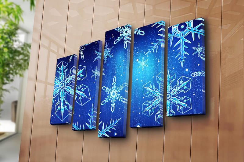 Koristeellinen Canvastaulu 5-os 19x70 cm - Monivärinen - Sisustustuotteet - Taulu & taide - Canvas-taulu