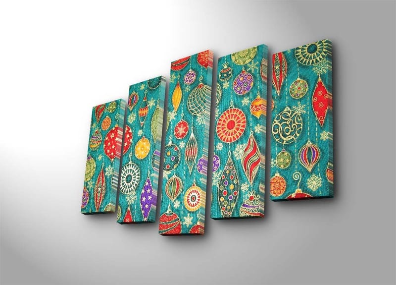 Koristeellinen Canvastaulu 5-os 19x70 cm - Monivärinen - Sisustustuotteet - Taulu & taide - Canvas-taulu