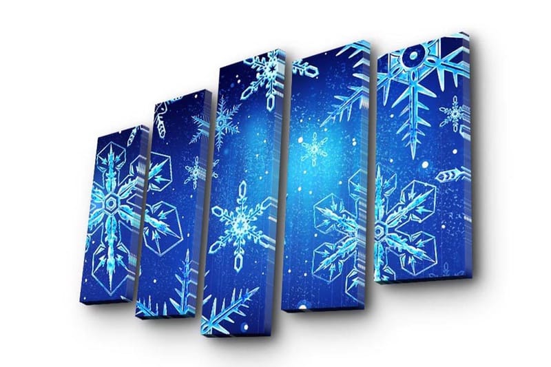 Koristeellinen Canvastaulu 5-os 19x70 cm, Monivärinen