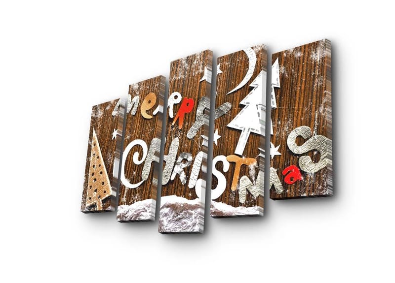 Koristeellinen Canvastaulu 5-os 19x70 cm, Monivärinen