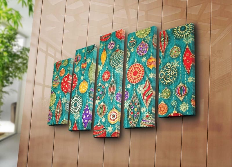 Koristeellinen Canvastaulu 5-os 19x70 cm - Monivärinen - Sisustustuotteet - Taulu & taide - Canvas-taulu