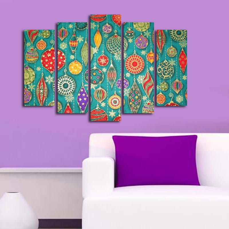 Koristeellinen Canvastaulu 5-os 19x70 cm - Monivärinen - Sisustustuotteet - Taulu & taide - Canvas-taulu