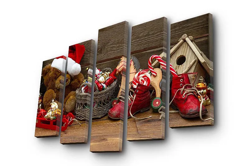 Koristeellinen Canvastaulu 5-os 19x70 cm, Monivärinen