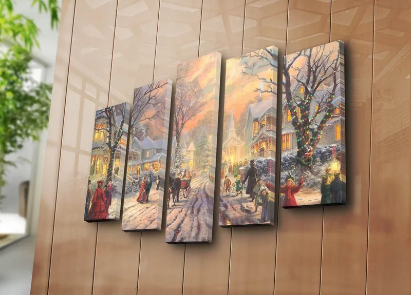 Koristeellinen Canvastaulu 5-os 19x70 cm - Monivärinen - Sisustustuotteet - Taulu & taide - Canvas-taulu