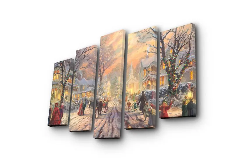 Koristeellinen Canvastaulu 5-os 19x70 cm, Monivärinen