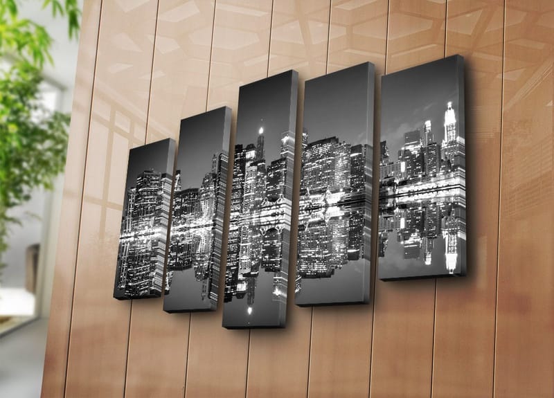 Koristeellinen Canvastaulu 5-os 70x19 cm - Monivärinen - Sisustustuotteet - Taulu & taide - Canvas-taulu