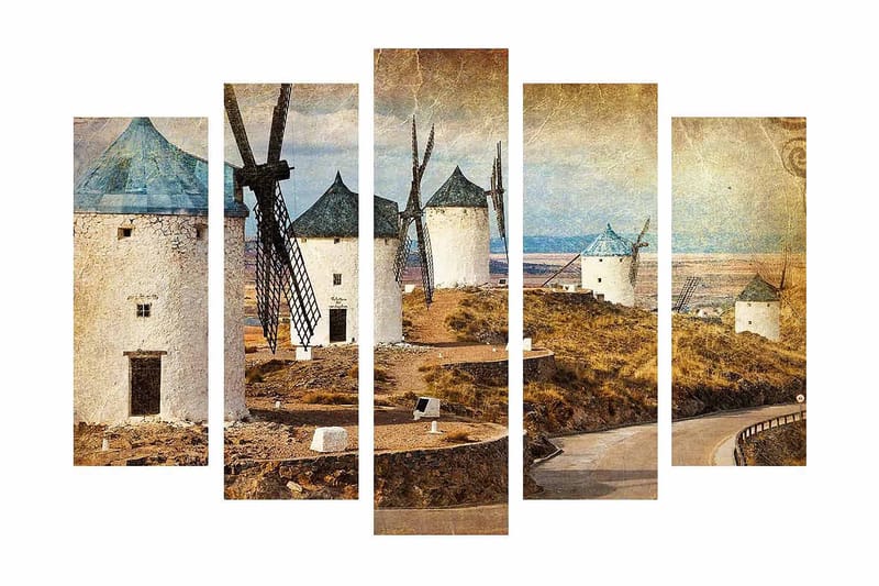 Koristeellinen Canvastaulu 5-os 70x19 cm - Monivärinen - Sisustustuotteet - Taulu & taide - Canvas-taulu