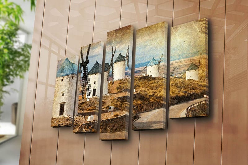 Koristeellinen Canvastaulu 5-os 70x19 cm - Monivärinen - Sisustustuotteet - Taulu & taide - Canvas-taulu