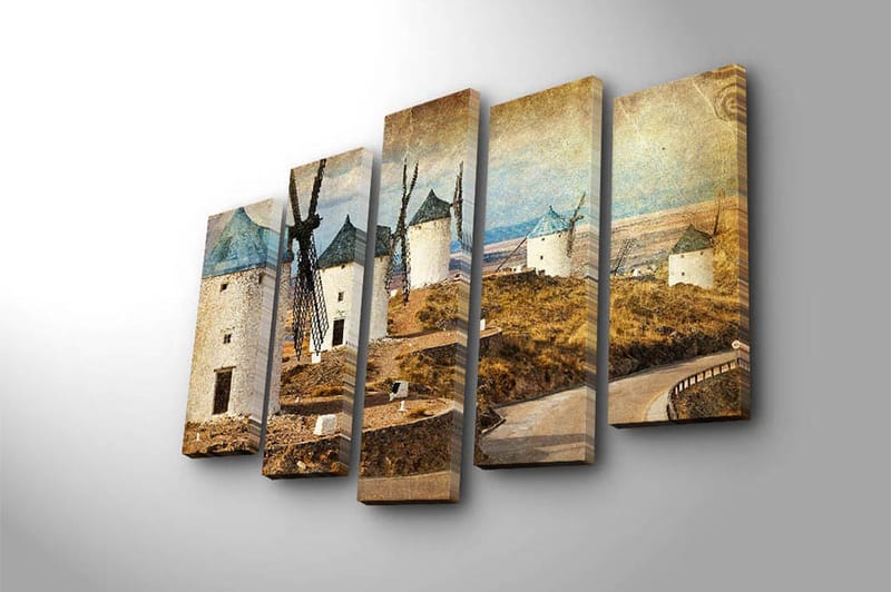 Koristeellinen Canvastaulu 5-os 70x19 cm - Monivärinen - Sisustustuotteet - Taulu & taide - Canvas-taulu