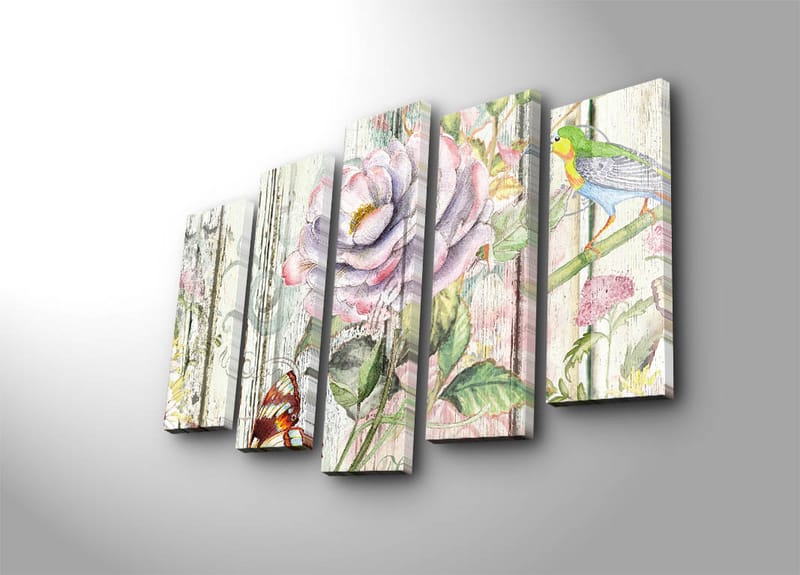 Koristeellinen Canvastaulu 5-os 70x19 cm - Monivärinen - Sisustustuotteet - Taulu & taide - Canvas-taulu
