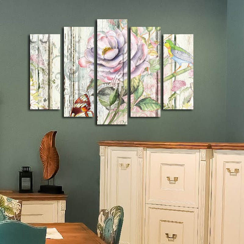 Koristeellinen Canvastaulu 5-os 70x19 cm - Monivärinen - Sisustustuotteet - Taulu & taide - Canvas-taulu