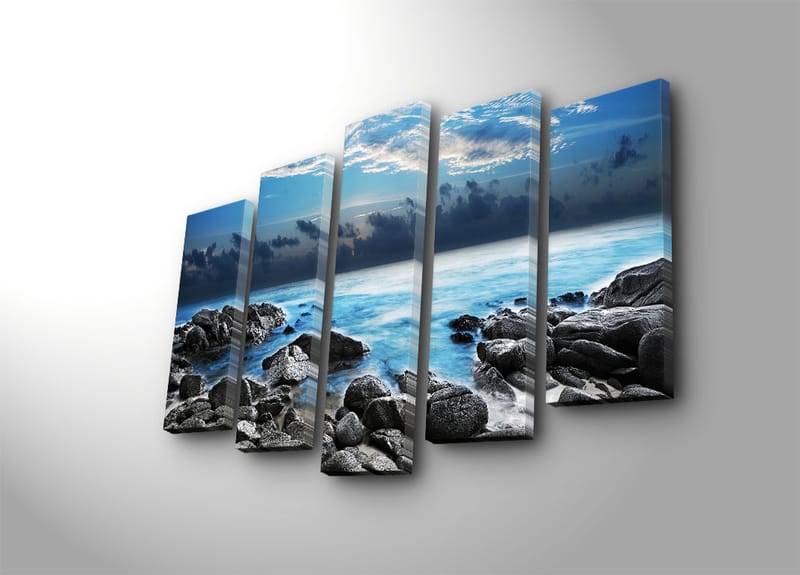 Koristeellinen Canvastaulu 5-os 70x19 cm - Monivärinen - Sisustustuotteet - Taulu & taide - Canvas-taulu