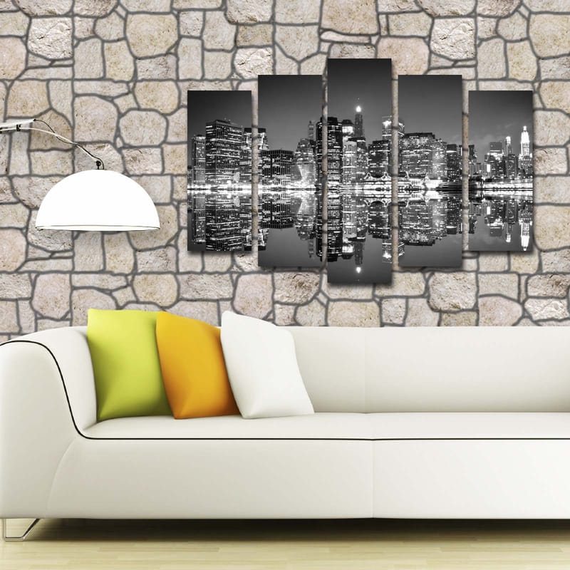 Koristeellinen Canvastaulu 5-os 70x19 cm - Monivärinen - Sisustustuotteet - Taulu & taide - Canvas-taulu