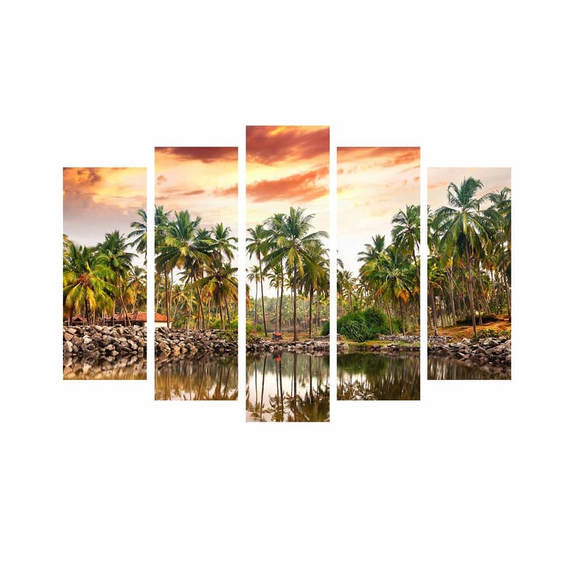 Koristeellinen Canvastaulu 5-os 70x19 cm - Monivärinen - Sisustustuotteet - Taulu & taide - Canvas-taulu