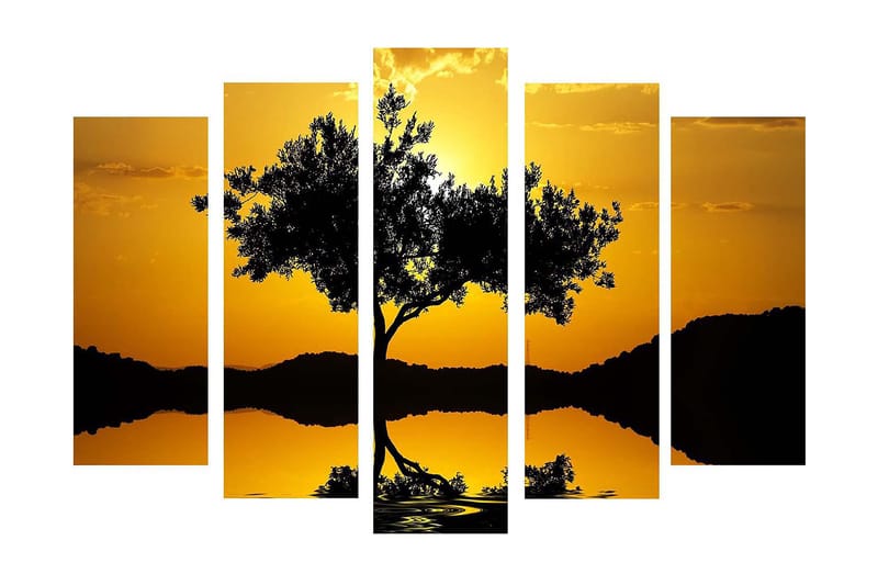 Koristeellinen Canvastaulu 5-os 70x19 cm, Monivärinen