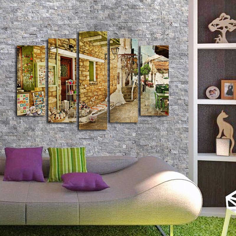 Koristeellinen Canvastaulu 5-os 70x19 cm - Monivärinen - Sisustustuotteet - Taulu & taide - Canvas-taulu