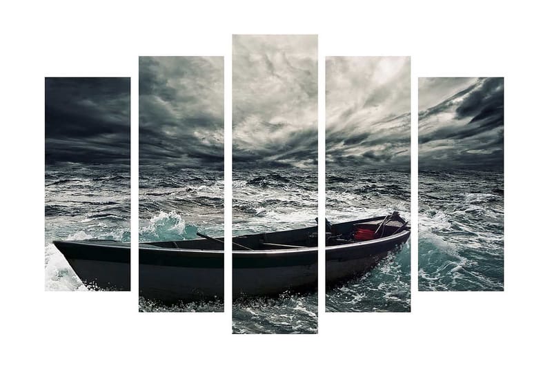 Koristeellinen Canvastaulu 5-os 70x19 cm, Monivärinen