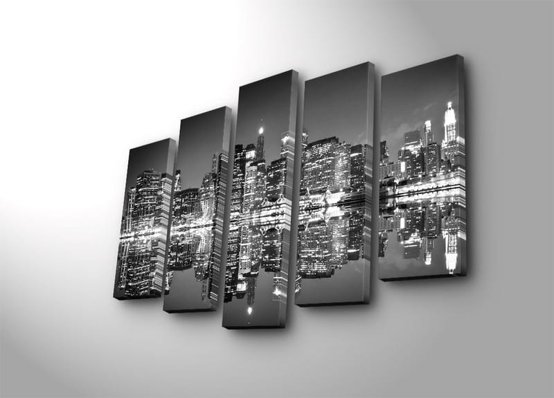 Koristeellinen Canvastaulu 5-os 70x19 cm, Monivärinen