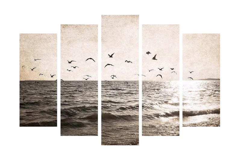 Koristeellinen Canvastaulu 5-os 70x19 cm, Monivärinen