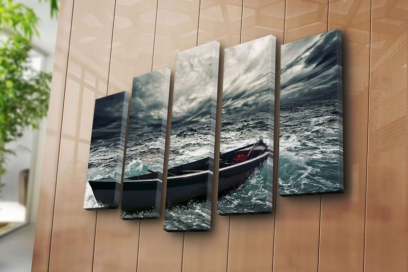 Koristeellinen Canvastaulu 5-os 70x19 cm - Monivärinen - Sisustustuotteet - Taulu & taide - Canvas-taulu