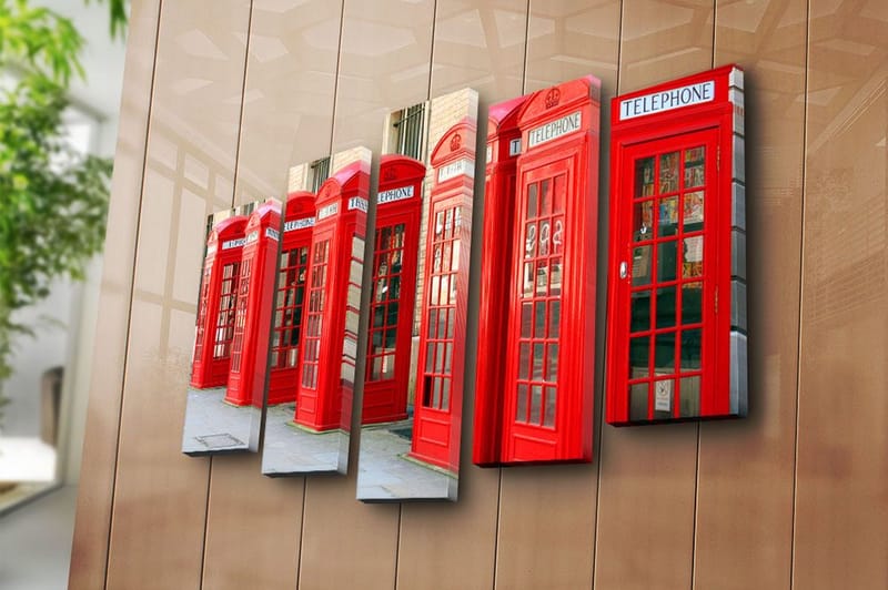 Koristeellinen Canvastaulu 5-os 70x19 cm - Monivärinen - Sisustustuotteet - Taulu & taide - Canvas-taulu