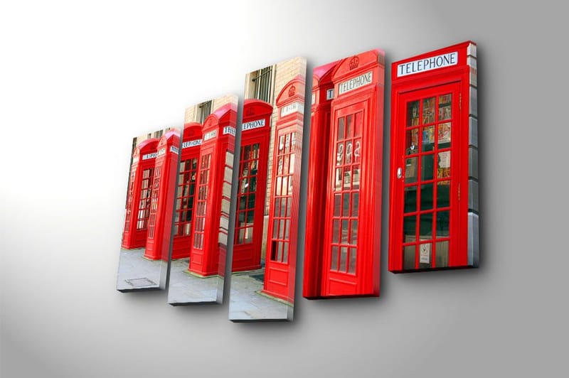 Koristeellinen Canvastaulu 5-os 70x19 cm - Monivärinen - Sisustustuotteet - Taulu & taide - Canvas-taulu