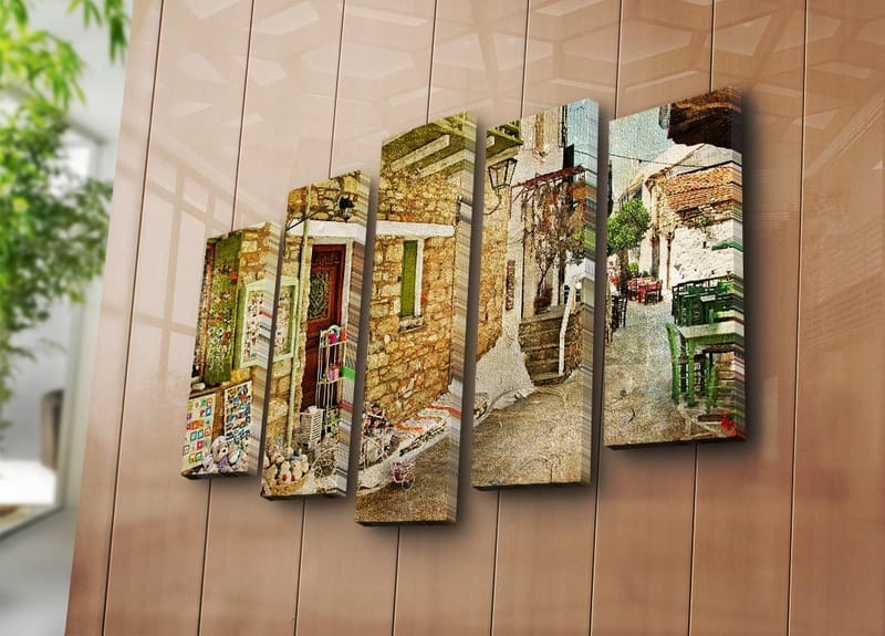 Koristeellinen Canvastaulu 5-os 70x19 cm - Monivärinen - Sisustustuotteet - Taulu & taide - Canvas-taulu