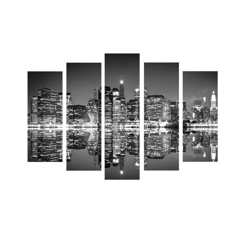 Koristeellinen Canvastaulu 5-os 70x19 cm - Monivärinen - Sisustustuotteet - Taulu & taide - Canvas-taulu