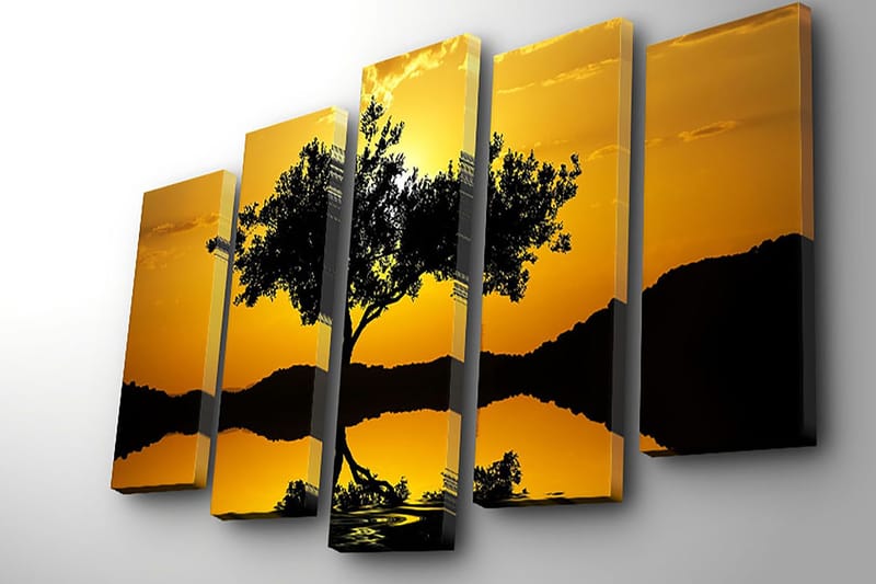 Koristeellinen Canvastaulu 5-os 70x19 cm - Monivärinen - Sisustustuotteet - Taulu & taide - Canvas-taulu