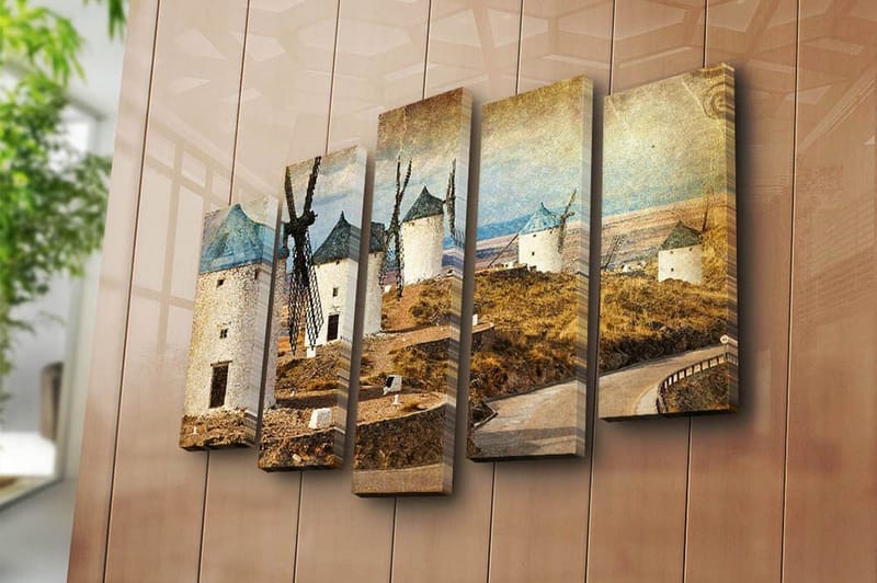 Koristeellinen Canvastaulu 5-os 70x19 cm - Monivärinen - Sisustustuotteet - Taulu & taide - Canvas-taulu