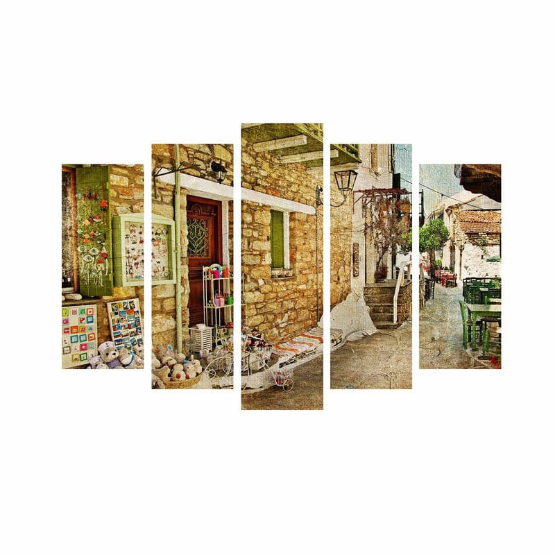 Koristeellinen Canvastaulu 5-os 70x19 cm - Monivärinen - Sisustustuotteet - Taulu & taide - Canvas-taulu