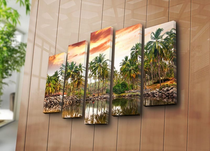 Koristeellinen Canvastaulu 5-os 70x19 cm - Monivärinen - Sisustustuotteet - Taulu & taide - Canvas-taulu