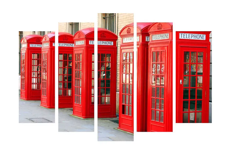 Koristeellinen Canvastaulu 5-os 70x19 cm, Monivärinen