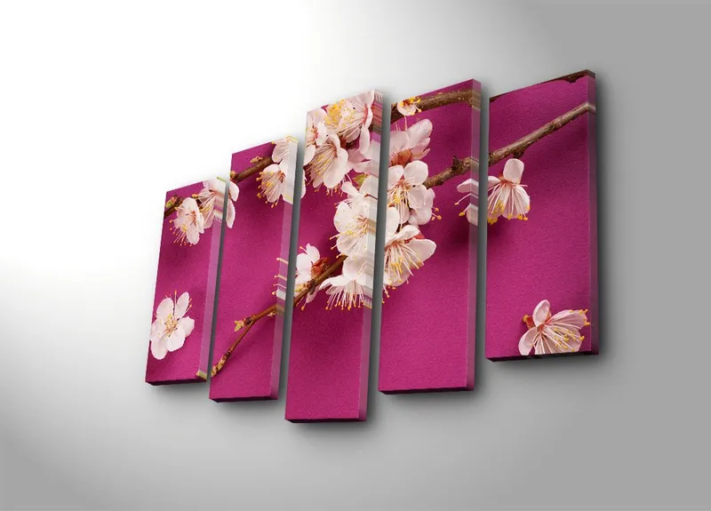 Koristeellinen Canvastaulu 5-os 70x19 cm, Monivärinen