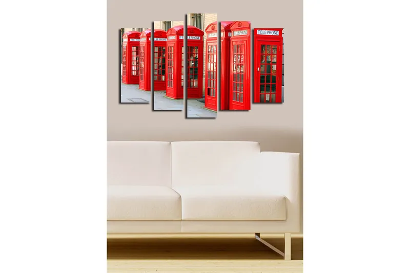 Koristeellinen Canvastaulu 5-os 70x19 cm - Monivärinen - Sisustustuotteet - Taulu & taide - Canvas-taulu