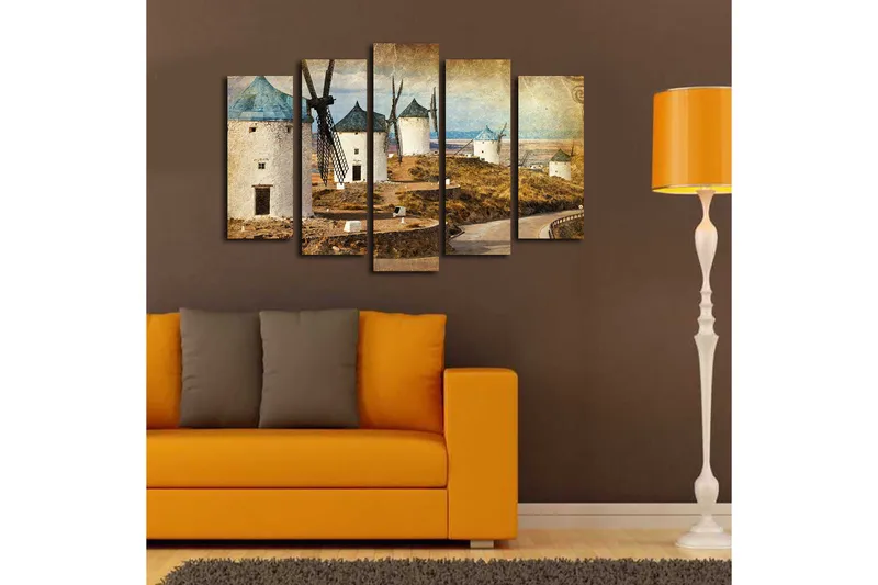 Koristeellinen Canvastaulu 5-os 70x19 cm - Monivärinen - Sisustustuotteet - Taulu & taide - Canvas-taulu