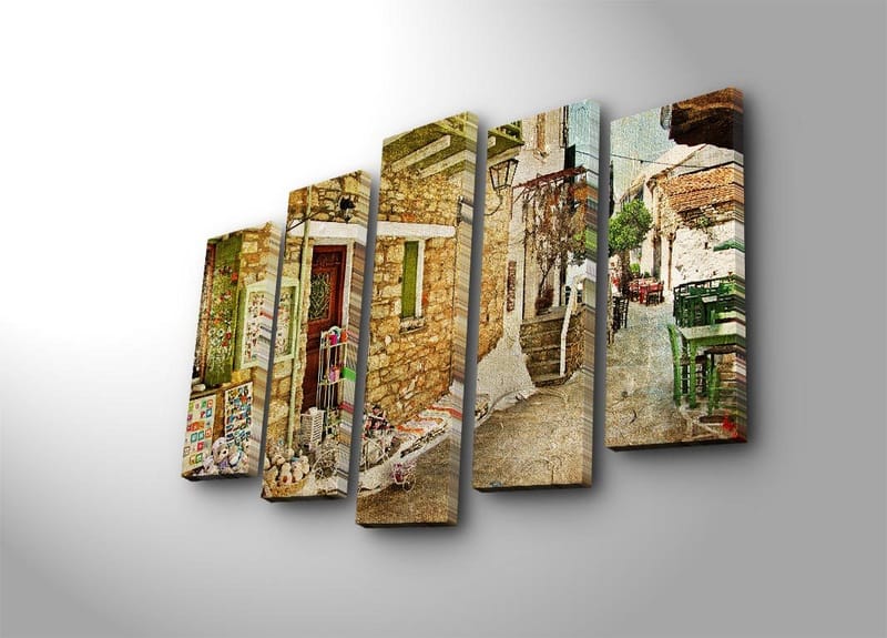 Koristeellinen Canvastaulu 5-os 70x19 cm, Monivärinen