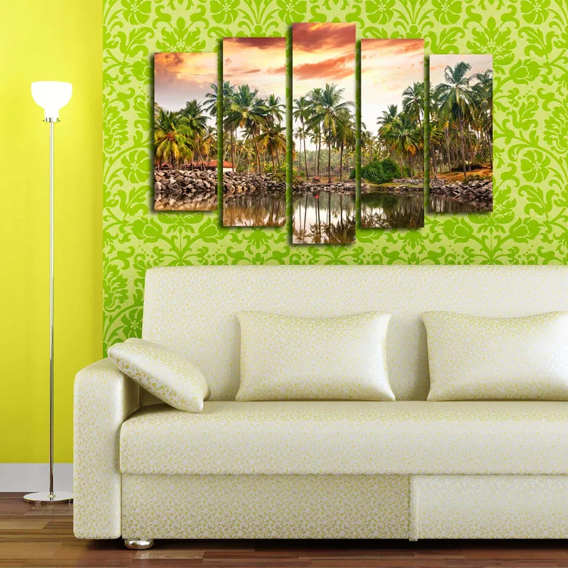 Koristeellinen Canvastaulu 5-os 70x19 cm - Monivärinen - Sisustustuotteet - Taulu & taide - Canvas-taulu