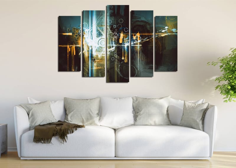Koristeellinen Canvastaulu 5-os 70x20 cm - Monivärinen - Sisustustuotteet - Taulu & taide - Canvas-taulu