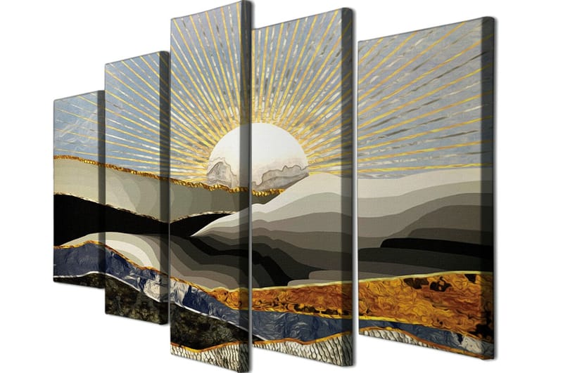 Koristeellinen Canvastaulu 5-os 70x20 cm - Monivärinen - Sisustustuotteet - Taulu & taide - Canvas-taulu