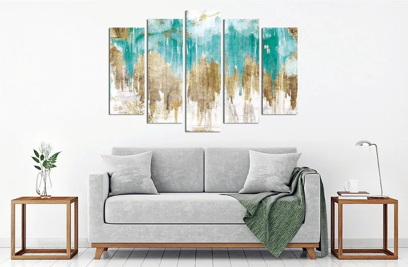 Koristeellinen Canvastaulu 5-os 70x20 cm, Monivärinen