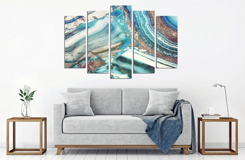 Koristeellinen Canvastaulu 5-os 70x20 cm, Monivärinen